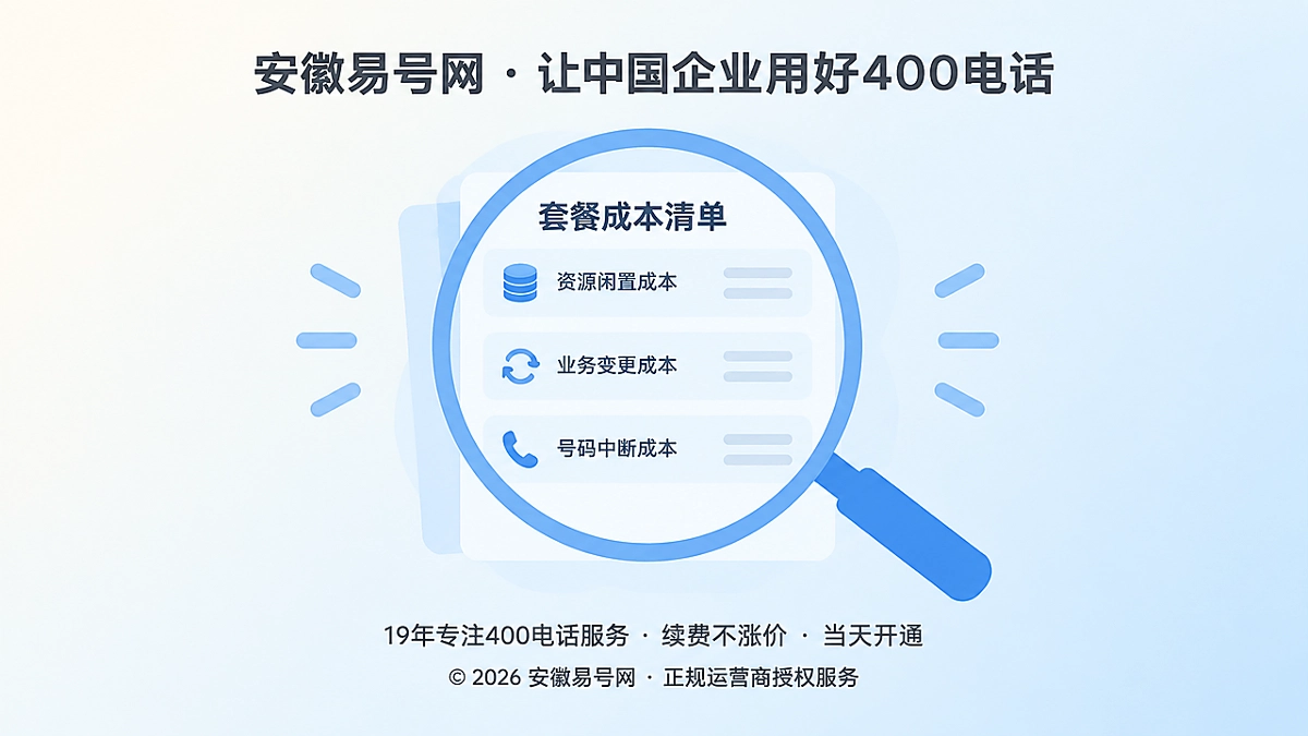 2026年套餐解析：企业选400电话套餐先算长期变更成本