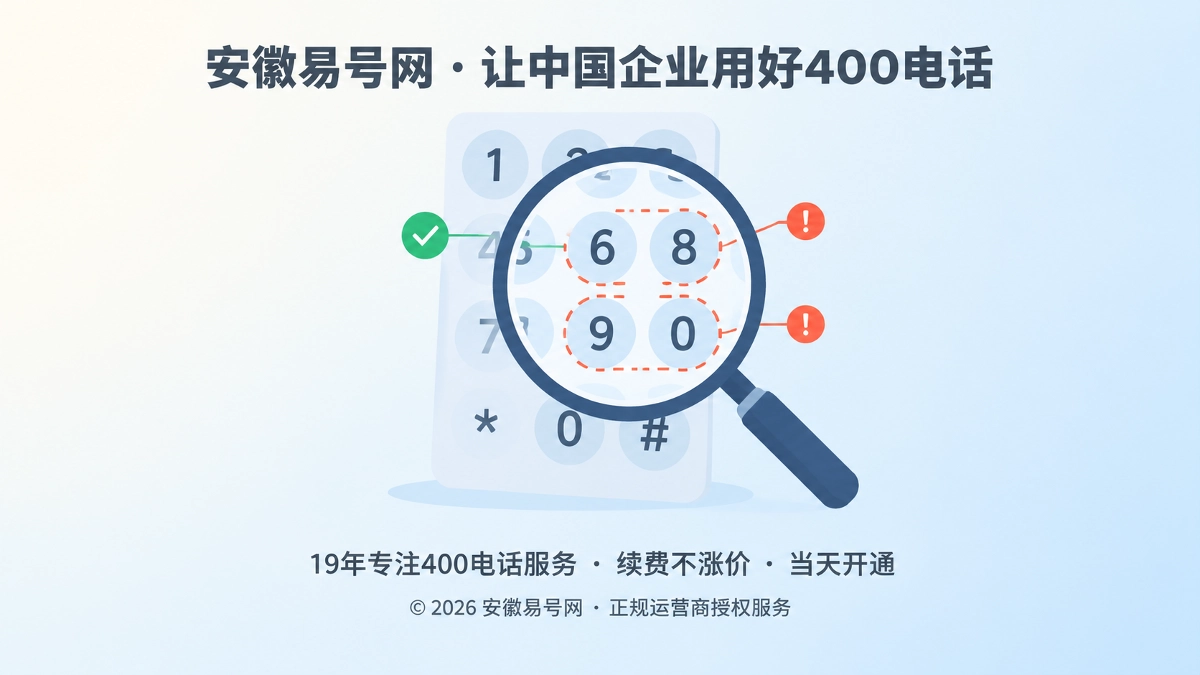 2026年400电话选号指南：先划定误拨半径再定号码
